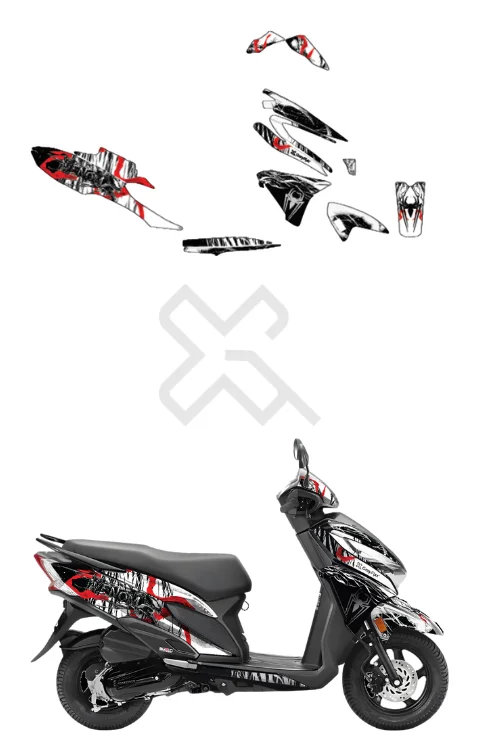 Venom Edition Full Body Sticker Compatible with Grazia BS4 | Printed In Premium Gloss Vinyl With FPF(Fade Protection Film), Water Proof, Precut Sticker, Pack Of 1 Compatible with Both Side